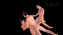 Тройное удовольствие в аниме 3D